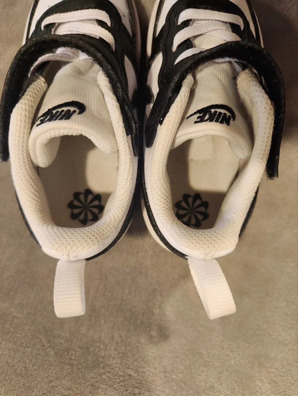 Kids Nike Court Borough Low Recraft Panda Sneakwrs, Size 8C